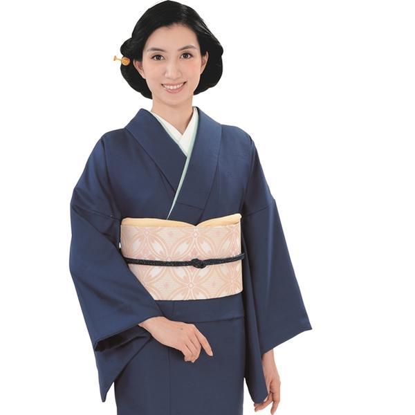 【慶事のきもの R.K】きもの単品 洗える 色無地（地模様）【14 濃紺】袷着物 レディース 入学 卒業 結婚式 お祝い ママ（E ...
