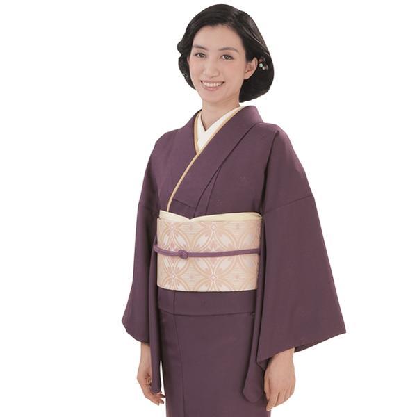 【慶事のきもの R.K】きもの単品 洗える 色無地（地模様）【18 濃紫】袷着物 レディース 入学 卒業 結婚式 お祝い ママ（E ...