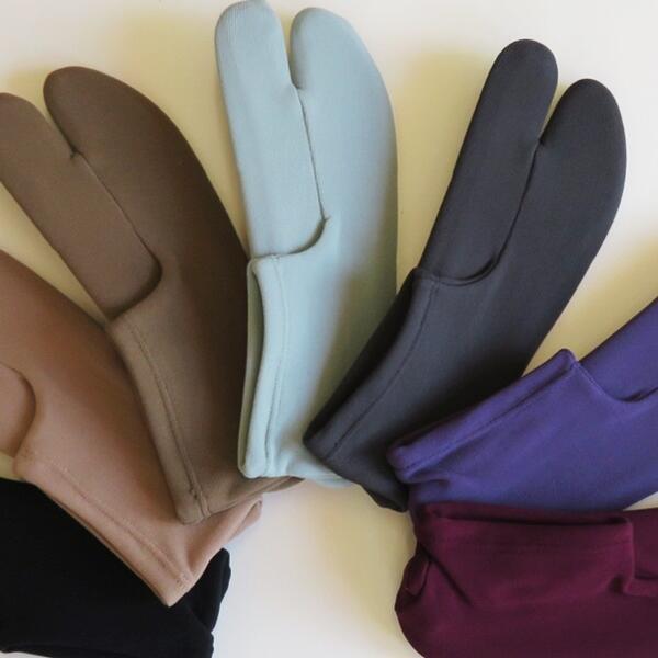 色足袋【日本製】無地 こはぜなし（7色 レディース エンジ 紫 ねずみ ブルーグレー ベージュ モカ茶 黒）フリーサイズ 洗える ストレッチ 足袋【ITO】 |  | 09