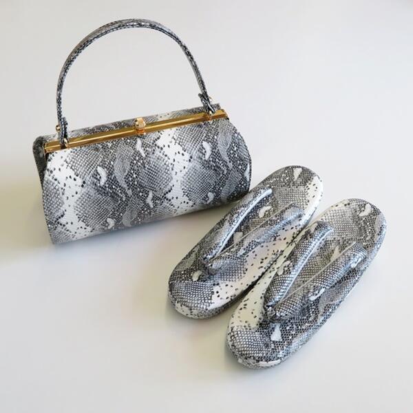 【草履・バッグセット】パイソン柄B へび柄 成人式 卒業式 結婚式 振袖 付下げ フリーサイズ |  | 05