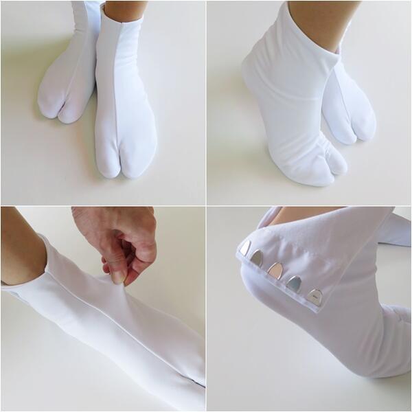 ストレッチ足袋 東レ【4サイズ M〜3L】白足袋 5枚こはぜ ノーアイロン レディース ジュニア メンズ 男女兼用【O】 |  | 02