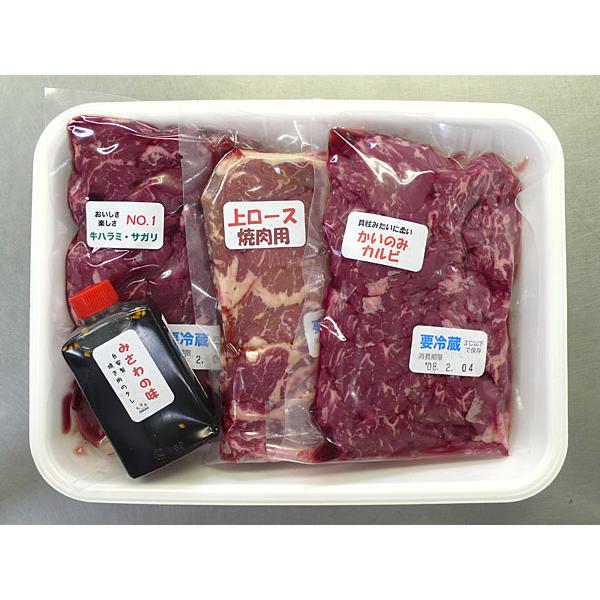 95％以上節約焼き肉セット カルビ・ハラミ・上ロース 牛肉 （BBQ 自家製タレ付属 600g(200g×3) バーべキュー）焼肉 肉、 バーベキューセット