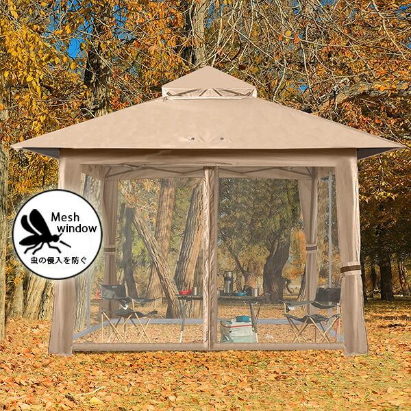 ABCCANOPY ガゼボ テント 3.9×3.9×2.7m パティオ タープ