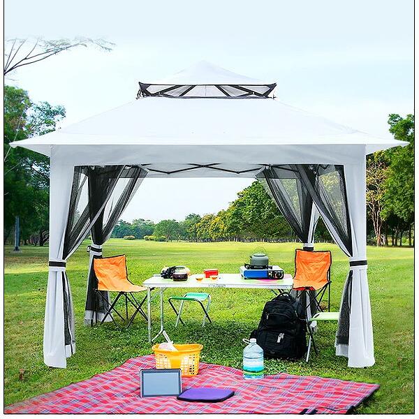 日よけ パーゴラ ABCCANOPY ガゼボ テント 3.9×3.9×2.7m パティオ