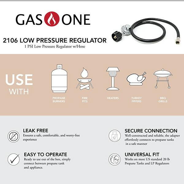 GasOne ガス式 バーベキューグリル用 ガスホース 延長 アメリカ製ガスグリル用 交換用 ガスボンベ 接続の画像
