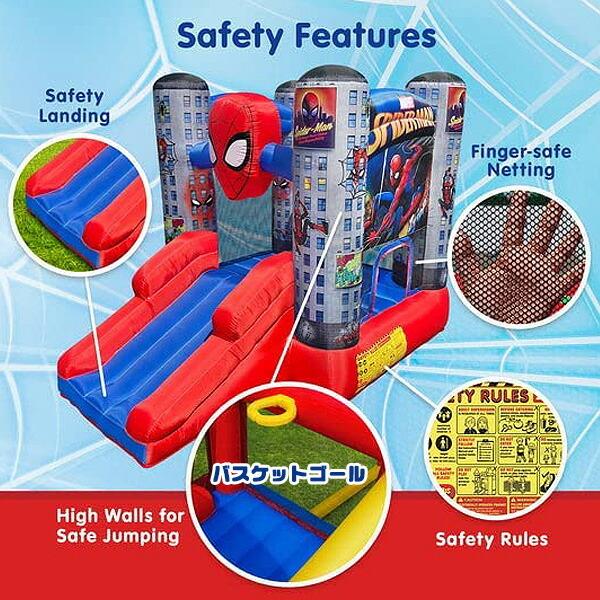 Funormous スパイダーマン バウンス and スライド インフレータブル バウンスハウス スライダー トランポリン エアー遊具_7