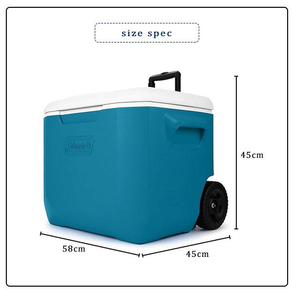 ホイールクーラー 60QT ブルー/ホワイト Coleman コールマン