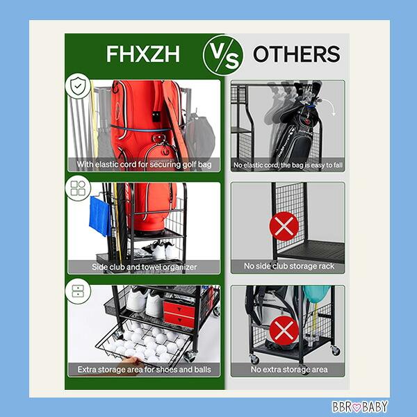 Enroslu ゴルフ バッグ ストレージ ガレージ オーガナイザー