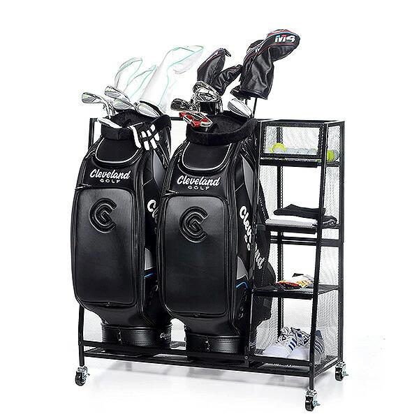 ミリアード ゴルフ オーガナイザー キャスター付き 収納ラック 収納棚