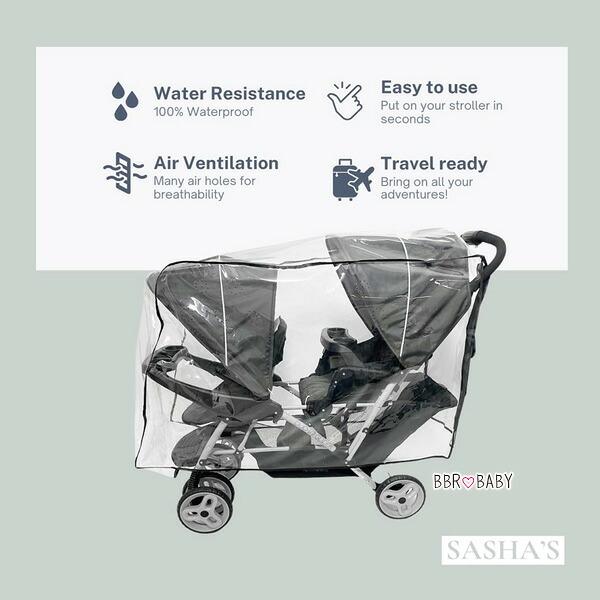 お取り寄せ/SASHA'S グレコ デュオグライダー ストローラー用 レイン