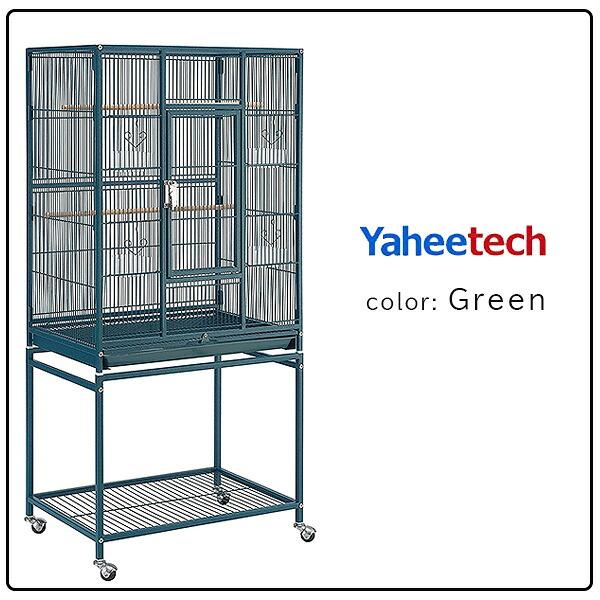 Yaheetech 53.7インチ パラキート バードケージ スタンド付き 鳥かご