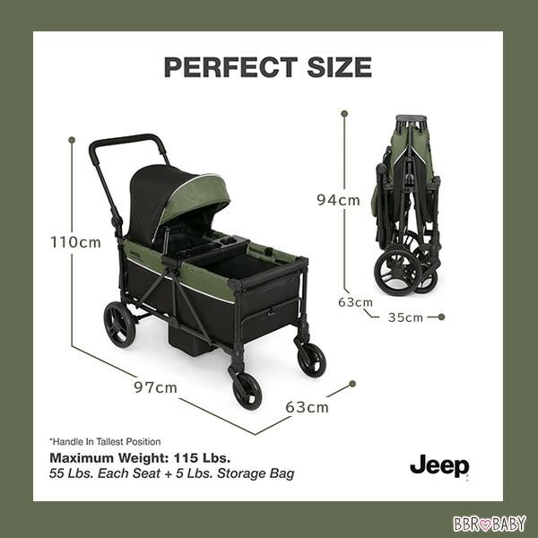 Jeep（ジープ） ターボグライド ストローラー ワゴン キャノピー付き 2