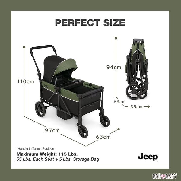 Jeep（ジープ） ターボグライド ストローラー ワゴン キャノピー付き 2