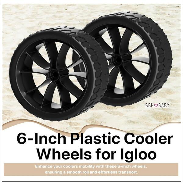 LBB-Parts クーラーボックス用 6インチ タイヤ 2本 セット ホイール