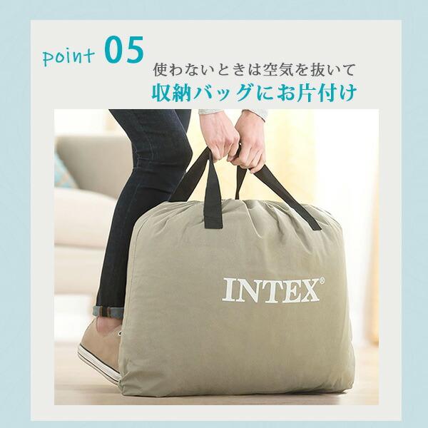 インテックス Dura-Beam プラス デラックス ピロー レスト エアーマットレス キングサイズ エアーベッド 電動ポンプ Intex_10