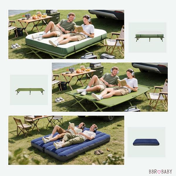Outsunny A20-087 オールインワン キャンピング テントコット コンボ セット 二人用 アウトドアの画像