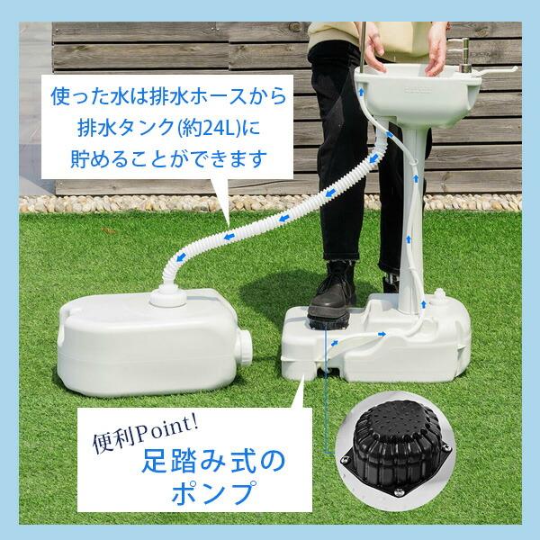緊急値下げ！ポータブル洗面台　給排水タンク付き Amazon | BWOLF 簡易ポータブル洗面台 ポータブル洗面台 手洗い台 汚水