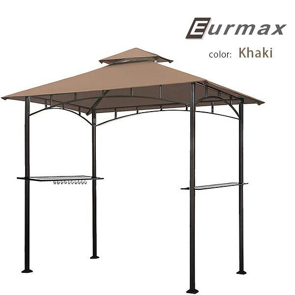 Eurmax グリル ガゼボ シェルター LEDライト付き キャノピー テント 日