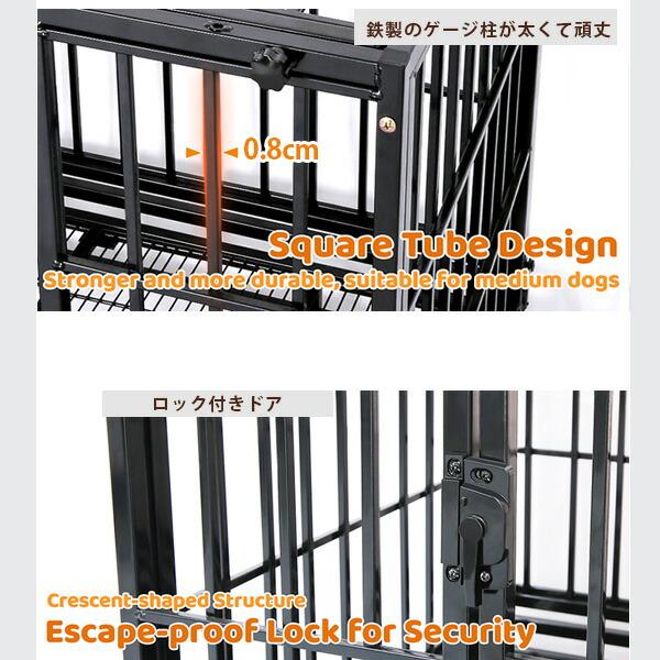 ★工具不要★ ペットケージ 簡単組立 ロック キャスター ブラウン 他カラー有 ☆工具不要☆ ペットケージ 簡単組立 ロック キャスター ブラウン 他
