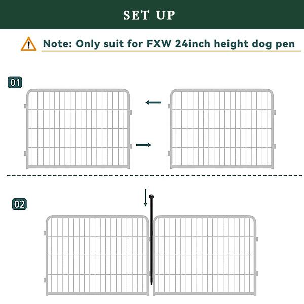 FXW ドッグ プレイペン 固定用ペグ 2本セット 転倒防止 追加 オプション ペットサークル ペットケージ ペットゲート_5