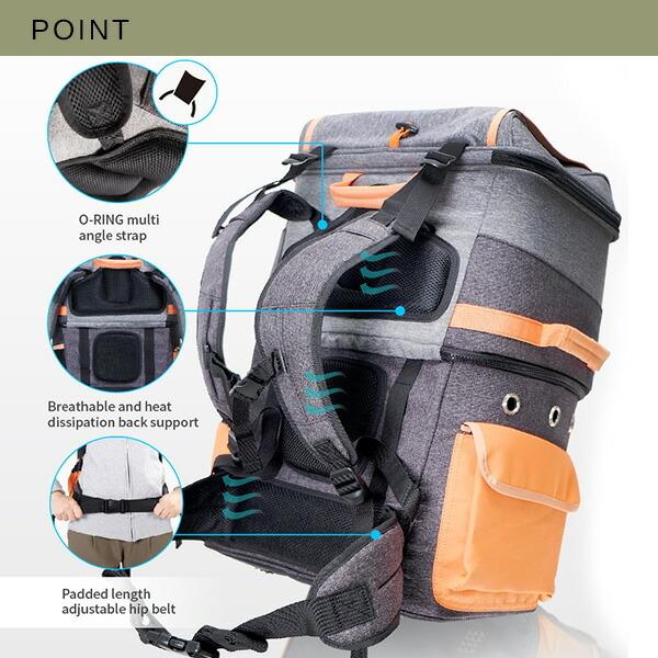 イビヤヤ 2段式 ペット バックパック ibiyaya リュック 多頭 犬 小型犬 猫 2匹 1段/2段付使い分け可能 イビヤヤ 2段式 ペット バックパック ibiyaya リュック 多頭 小型犬 2匹 1段/2段付使い分け可能