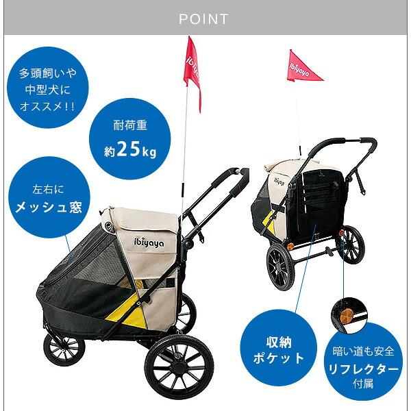 ibiyaya（イビヤヤ） ミニカ 3-in-1 ペット ストローラー 3WAYタイプ