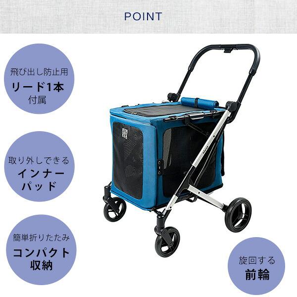 Ibiyaya ペットカート 折り畳み可 犬用 ibiyaya（イビヤヤ） ペットカート ビッグバディ ペット ストローラー