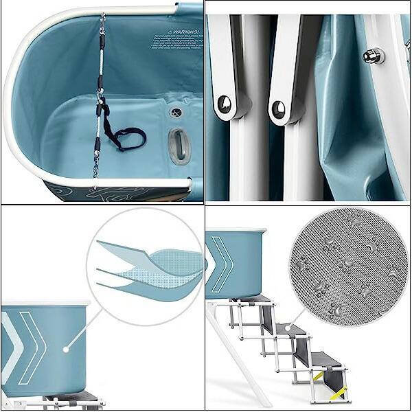 ペット用　スタンド付バスタブ　furesh　ブルー Furesh インサイダー エレベーテッド ドッグ バスタブ 小型犬