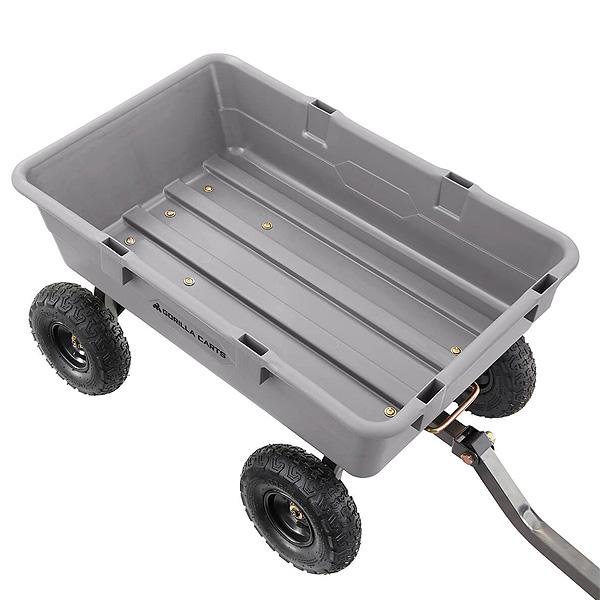 ゴリラカート GOR5-COM ヘビーデューティ ポリ ダンプ カート /グレー