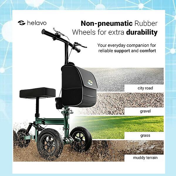 Helavo ニー ウォーカー スクーター 歩行補助 ケガ 骨折 リハビリ