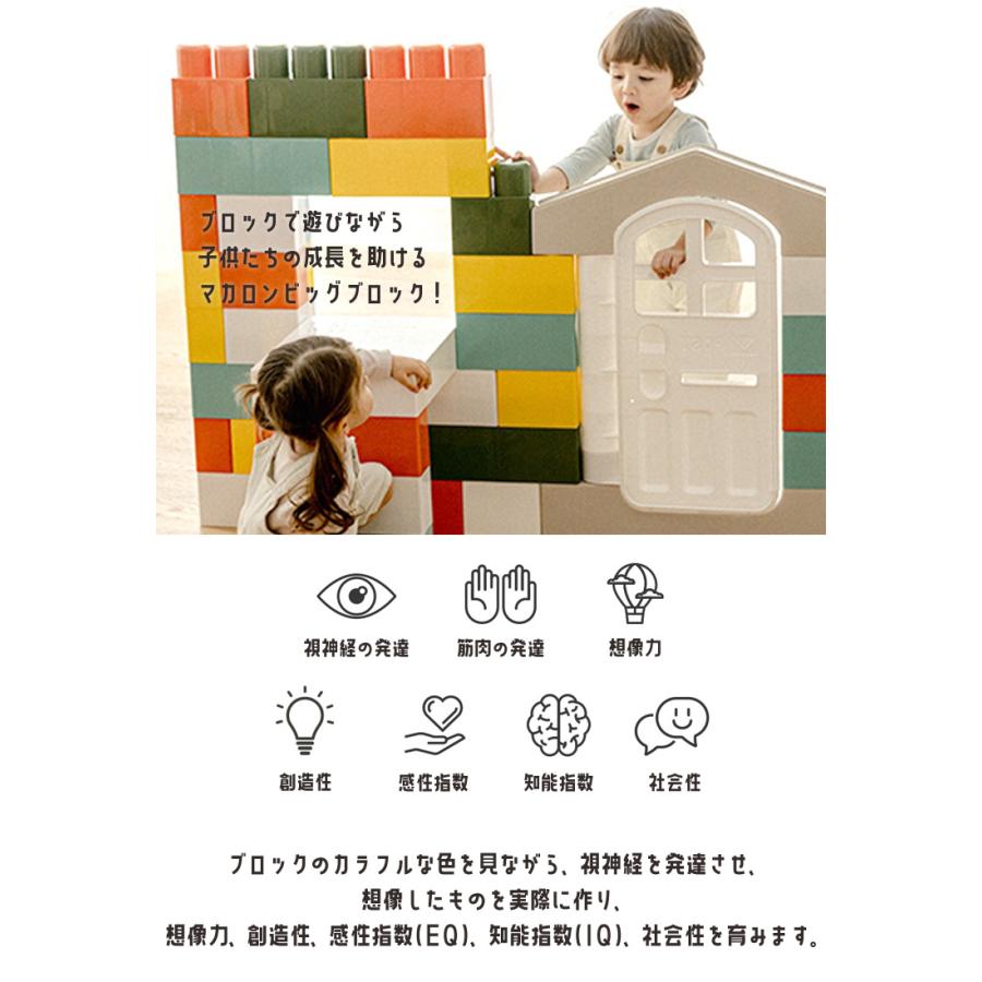 HAENIM TOY /Anuri/ マカロン ビッグ ブロック 74ピース セット 大きい
