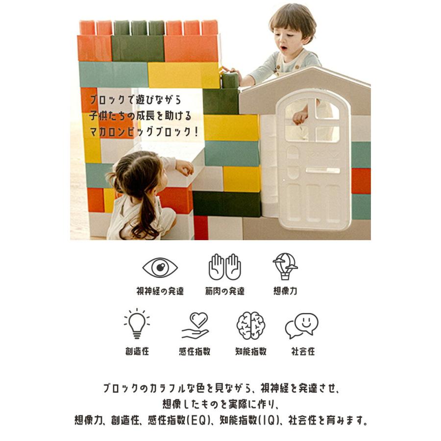 HAENIM TOY /Anuri/ マカロン ビッグ ブロック 74ピース セット 大きい