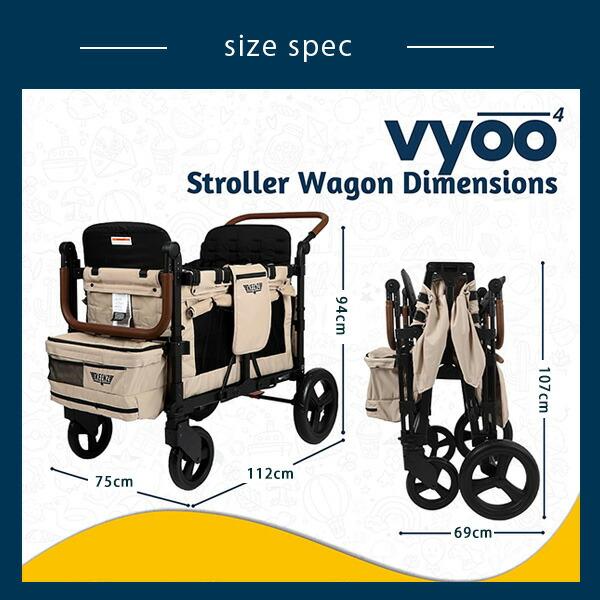 KEENZ ストローラーワゴン ベビーカー　超美品 お取り寄せ/Keenz VYOO 2人乗り ストローラー ワゴン キャノピー