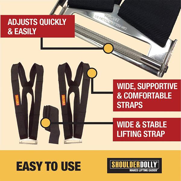 お取り寄せ/Shoulder Dolly 運搬ベルト 引っ越し ベルト 重たい荷物を