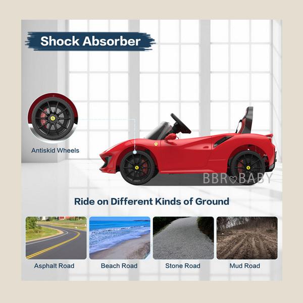乗用玩具 乗用ラジコン DIKEP フェラーリ F488 ピスタ スパイダー 