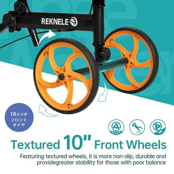 ELENKER 10インチ ニー スクーター 歩行補助 ケガ 骨折 リハビリ