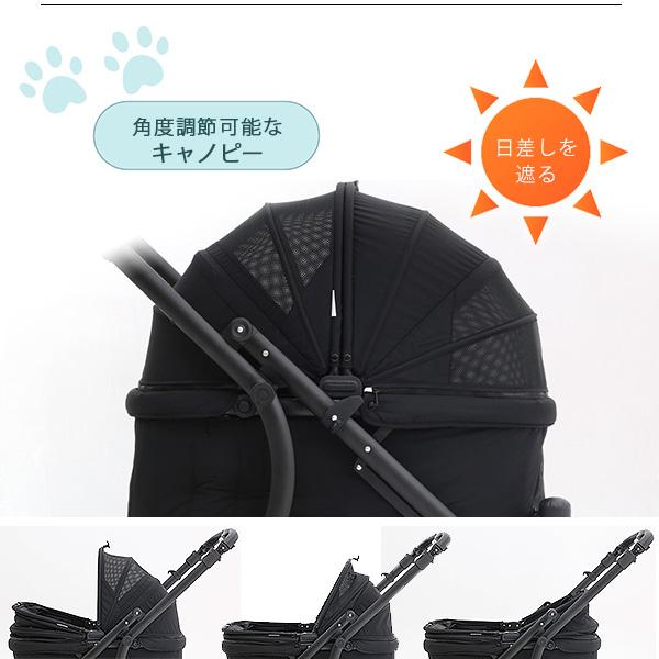 ポンポラー ペット クラシック ワゴン /ブラック/ スロープ付き 耐荷重 