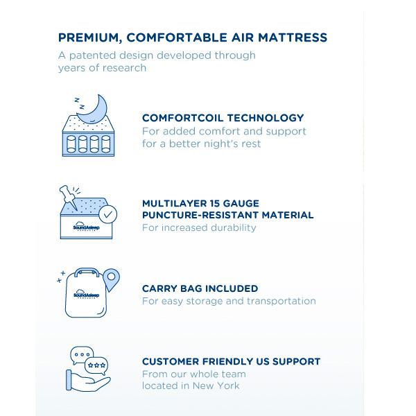 【美品】Air Therapy Mattress エアセラピーマットレス エアーベッド SoundAsleep ドリームシリーズ エアーマットレス