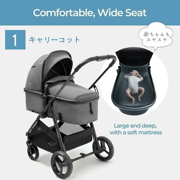 お取り寄せ/Mompush Wiz 2-in-1 コンバーチブル ベビー ストローラー