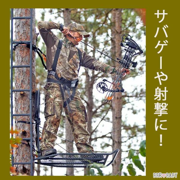 ガイドギア ハング オン ツリー スタンド スチール製 シート チェア 持ち運び 収納 サバゲー ハンティング 狩り 狩猟 高所作業 シューティング アクセサリ_1
