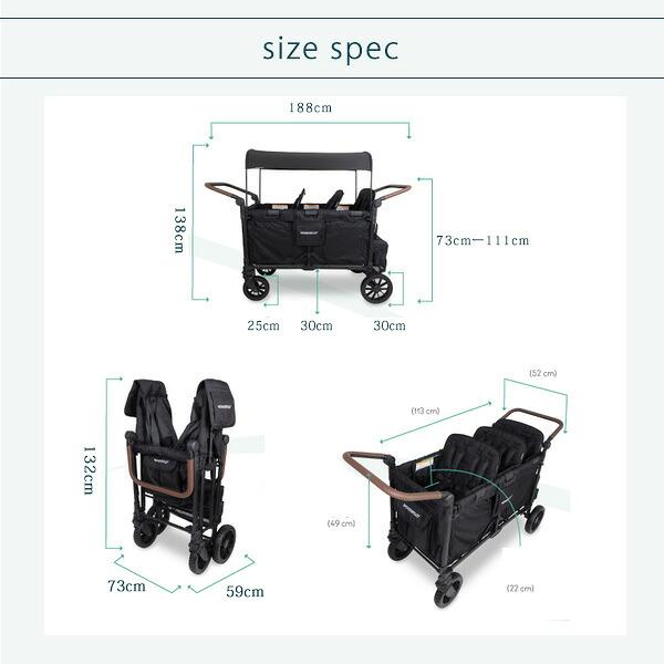 ※多部訳アリ！bebépram 折りたたみ式ベビーカー　ストローラーワゴン お取り寄せ/ワンダーフォールド W6 リュクス プロ ストローラー ワゴン