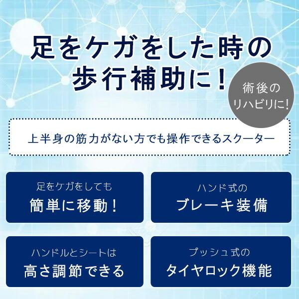 ELENKER ウルトラ コンパクト ニー スクーター 歩行補助 ケガ 骨折 リハビリ キックスクーター 足けりスクーター ブレーキ付き 移動 折りたたみ｜bbrbaby｜02