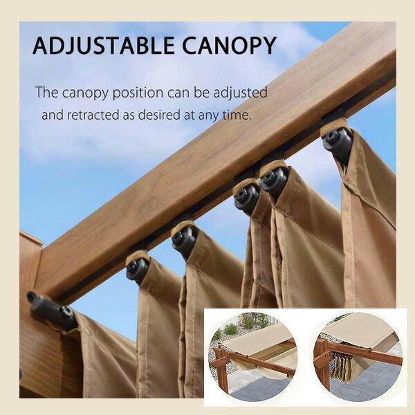 お取り寄せ/PURPLE LEAF アウトドア リトラクタブル パーゴラ 3