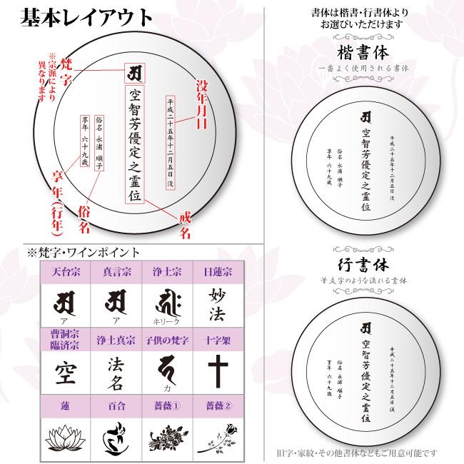両面加工 位牌 手元供養 夫婦位牌 水子供養 40日供養 戒名 名入れ いひ 加工費無料 クリスタル