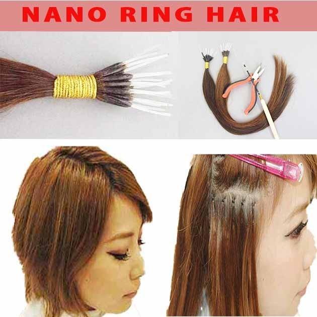 見えない(極小)nano ringチップエクステ 人毛100% 38cm×40本 nano32