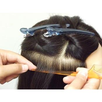 シールエクステ 人毛100% 38cm 6本セット（1本約2.4g） sl-039