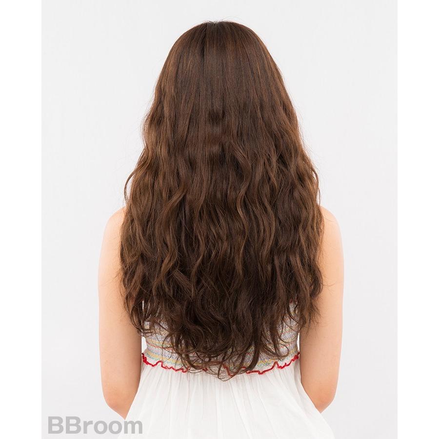 人毛100% 5段襟足スソエクステンション ゆるゆる巻きウェーブ 長さ約