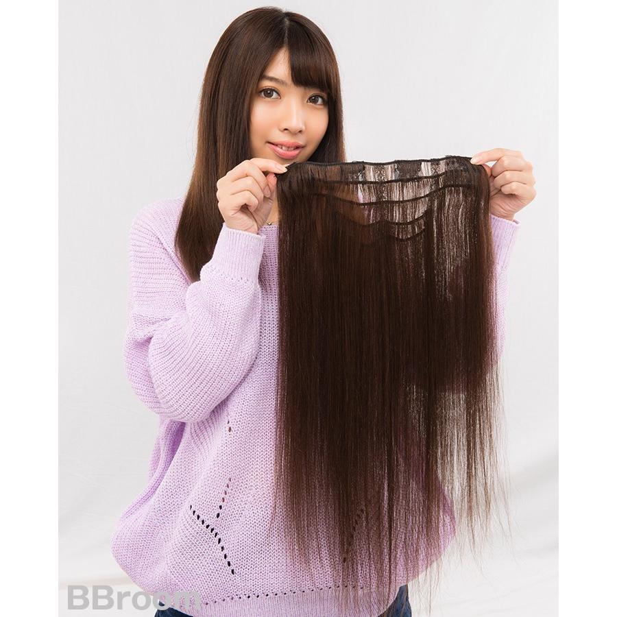 人毛100% 5段襟足スソエクステ長さ約40cm 重さ約40g 幅約25cm w565