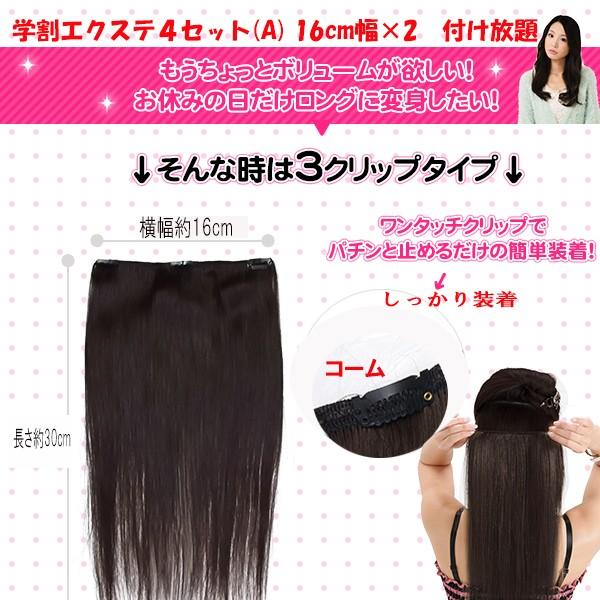 長さ 30cm 横幅 16cm 2個 8cm 2個 4点セット【スソエクステ