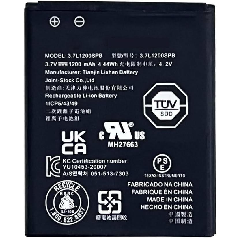 Batería Para Texas Instruments Modelo 3.7l1060sp, 3,7v, 1300mah/4,8wh, Li-ion, Recargable con